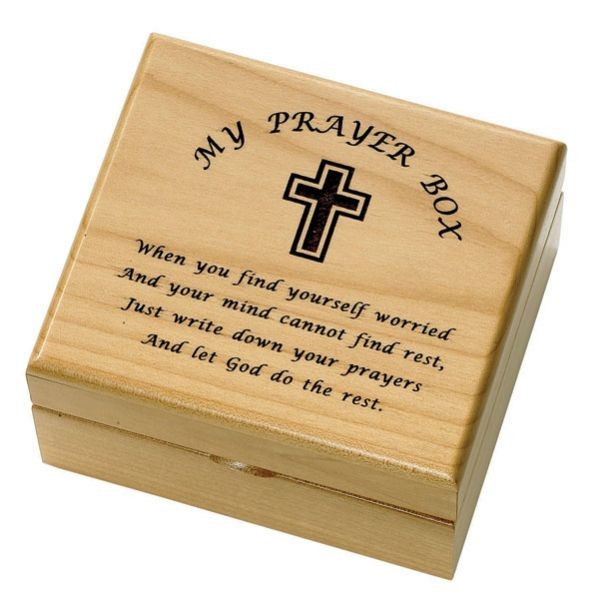 Maple Wood Keepsake Prayer Box