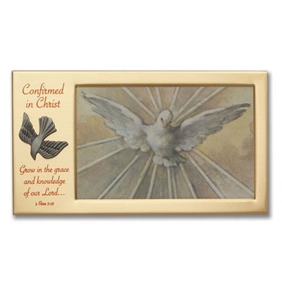 Confirmation Photo Frame with Pewter Dove