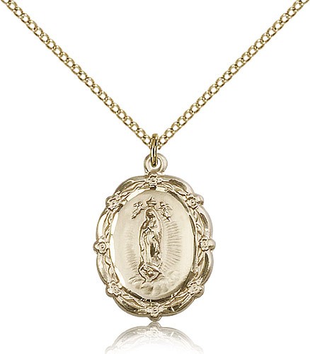 Women's Our Lady of Guadalupe Medal - 14KT Gold Filled