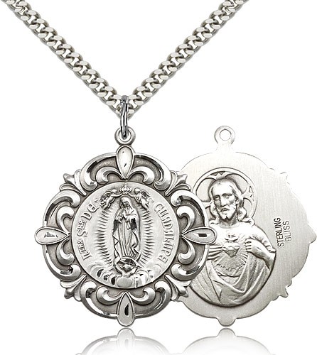 Sterling Silver Our Lady of Guadalupe Necklace