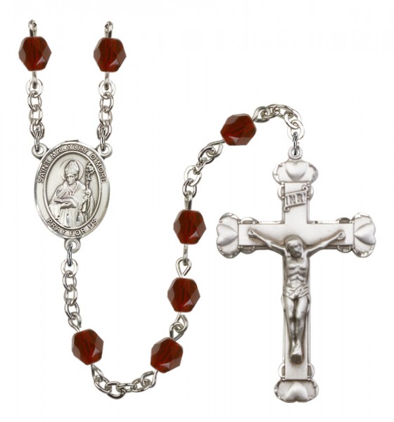 Women's St. Malachy O'More Birthstone Rosary - Garnet