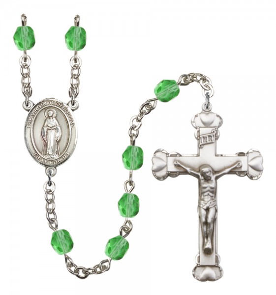 Women's Virgin of the Globe Birthstone Rosary - Peridot