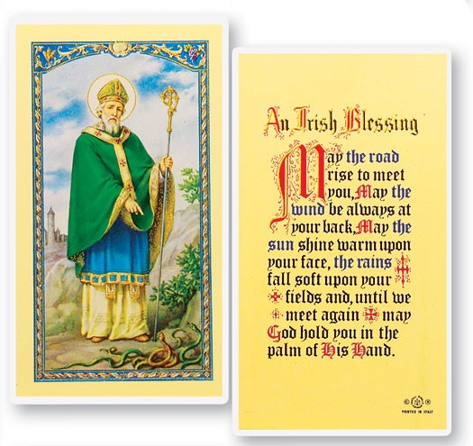 St. Patrick An Irish Blessing Laminated Prayer Cards 25 Pack