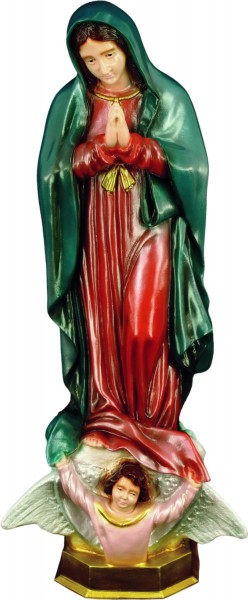 Full Color Plastic Our Lady of Guadalupe Statue - 24