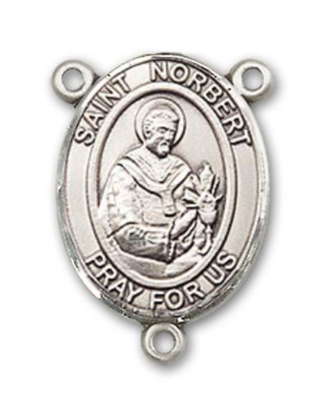 St. Norbert Rosary Centerpiece Sterling Silver or Pewter - Sterling Silver