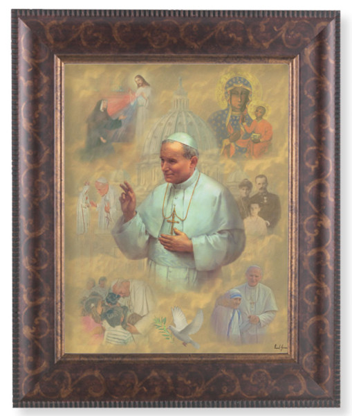 St. Pope John Paul II 8x10 Framed Print Under Glass - #124 Frame