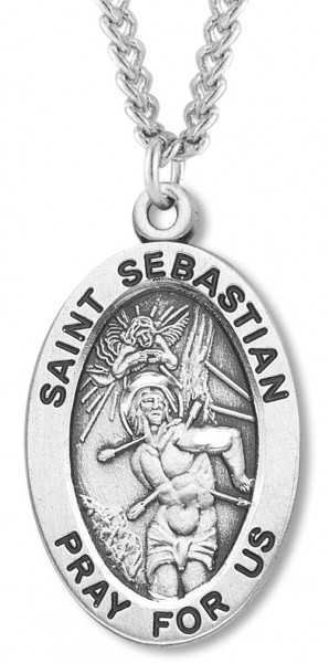 St. Sebastian Necklace Sterling Silver