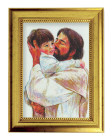 Jesus with Child Print by Hook 5x7 Print in Gold-Leaf Frame