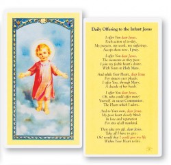 Daily Offering To Infant Jesus Laminated Prayer Card [HPR180]