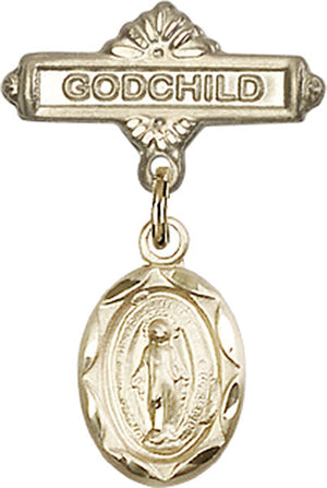 Miraculous Charm and Godchild Badge Pin