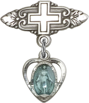 Miraculous Charm and Badge Pin with Cross