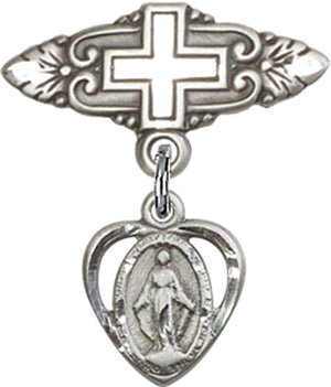 Miraculous Charm and Badge Pin with Cross