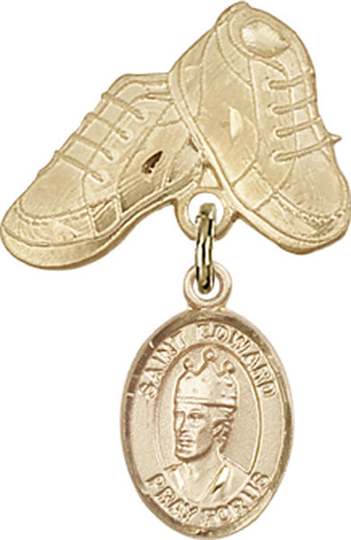 St. Edward the Confessor Charm and Baby Boots Pin