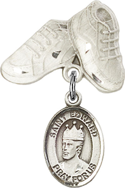 St. Edward the Confessor Charm and Baby Boots Pin