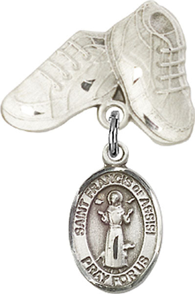 St. Francis of Assisi Charm and Baby Boots Pin