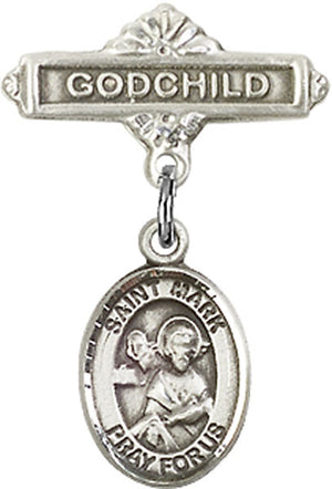 St. Mark the Evangelist Charm and Godchild Badge Pin