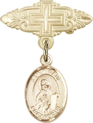 St. Paul the Apostle Charm and Badge Pin with Cross