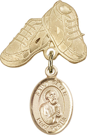 St. Peter the Apostle Charm and Baby Boots Pin