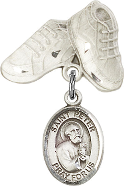 St. Peter the Apostle Charm and Baby Boots Pin