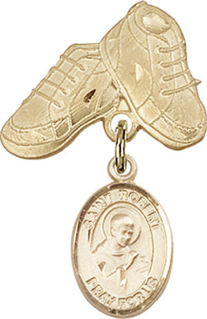 St. Robert Bellarmine Charm and Baby Boots Pin