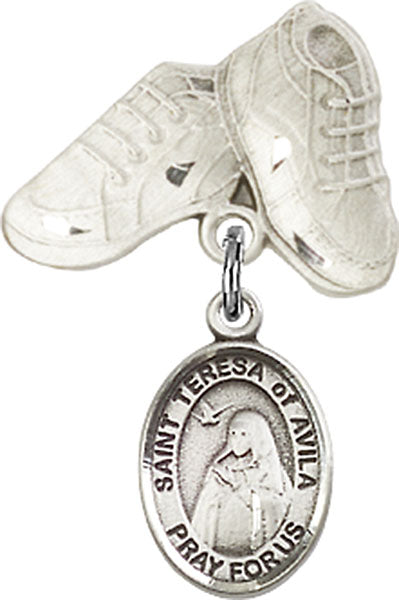 St. Teresa of Avila Charm and Baby Boots Pin