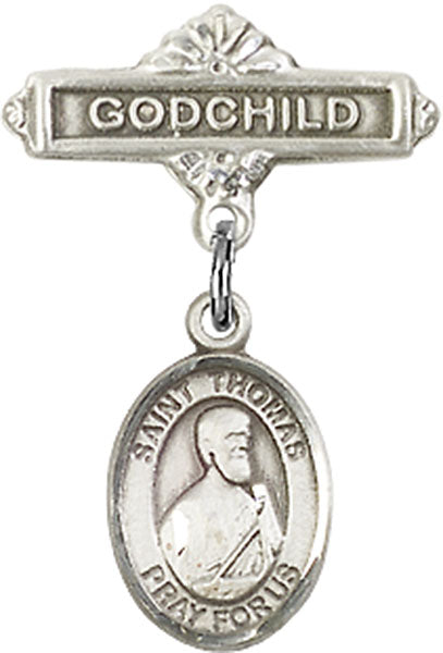 St. Thomas the Apostle Charm and Godchild Badge Pin