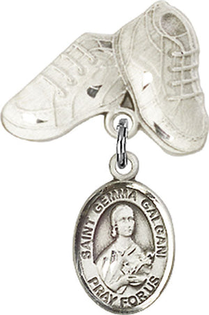 St. Gemma Galgani Charm and Baby Boots Pin