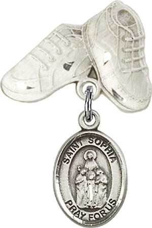 St. Sophia Charm and Baby Boots Pin