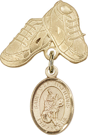 St. Martin of Tours Charm and Baby Boots Pin