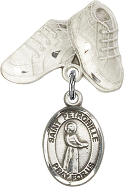 St. Petronille Charm and Baby Boots Pin