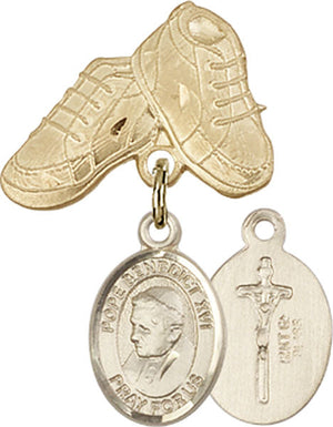 Pope Benedict XVI Charm and Baby Boots Pin