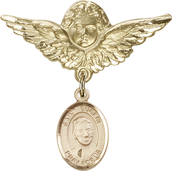 St. Eugene de Mazenod Charm and Angel with Larger Wings Badge Pin