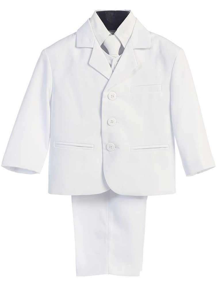 5 Piece White Suit for Boys