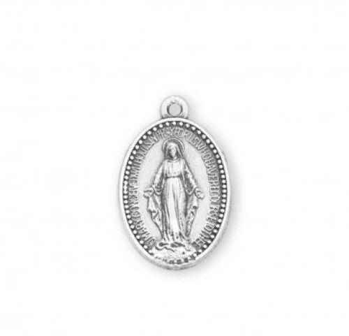 Beaded Border Petite Miraculous Medal for Girls