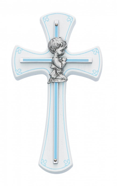 Kneeling Boy on Baby Cross