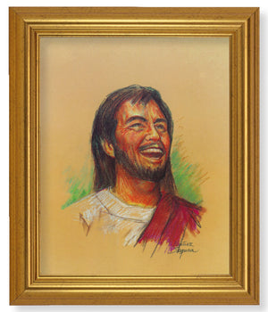 Laughing Jesus 8x10 Framed Print Under Glass