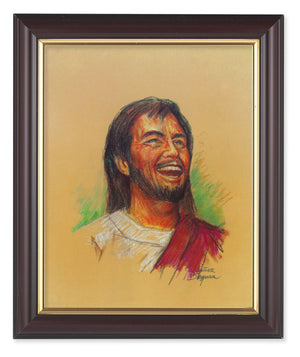 Laughing Jesus 8x10 Framed Print Under Glass