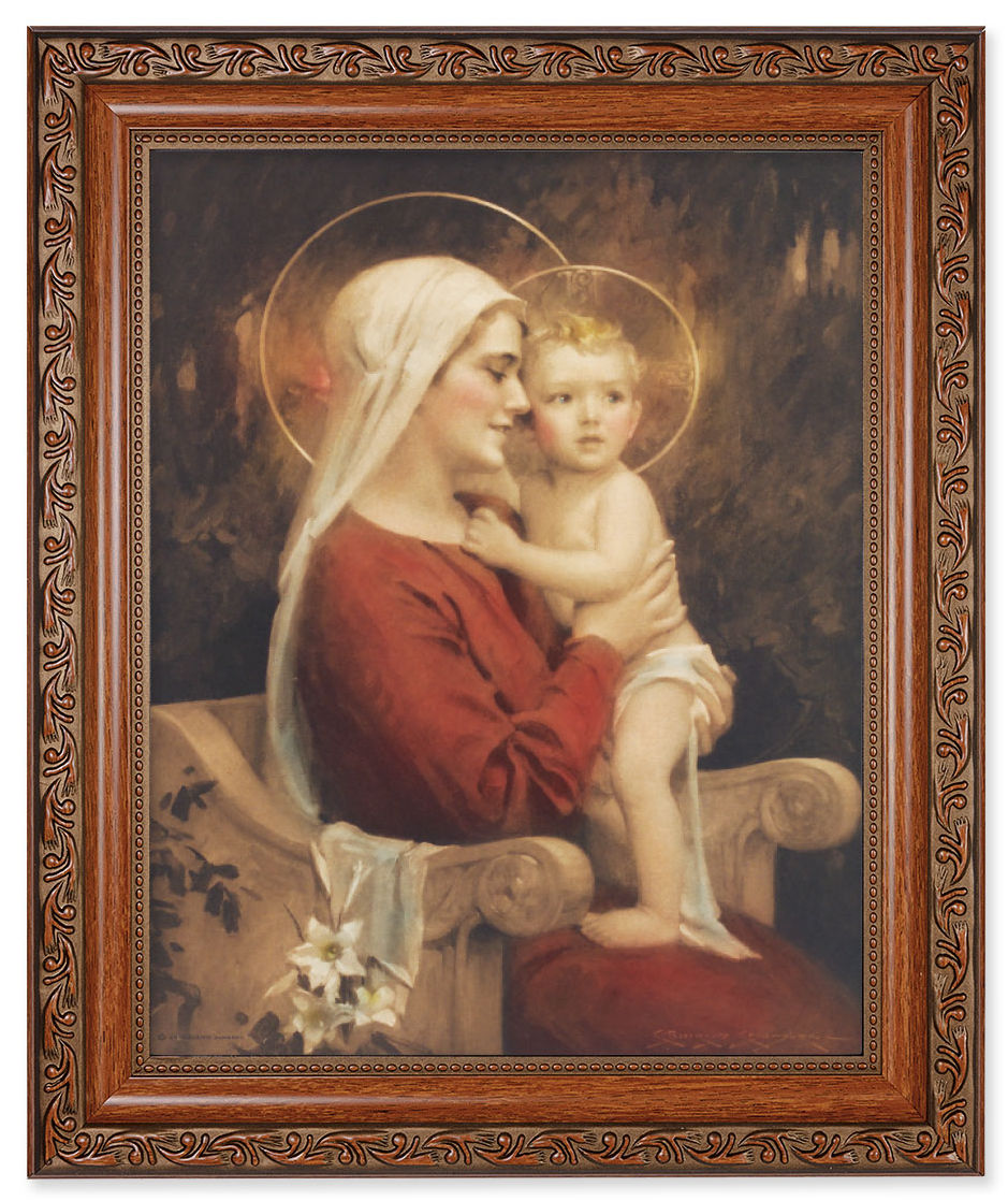 Madonna and Child Full of Joy 8x10 Framed Print Under Glass