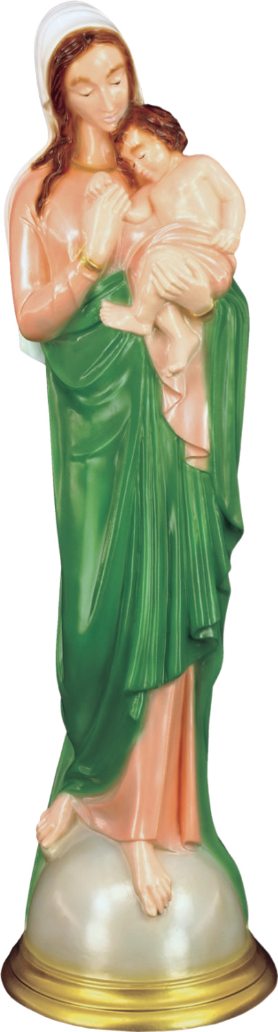 Plastic Madonna and Child Statue - 24 inch