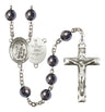 Guardian Angel Army Silver Plated Rosary for Men