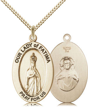 Our Lady of Fatima Oval Necklace for Women