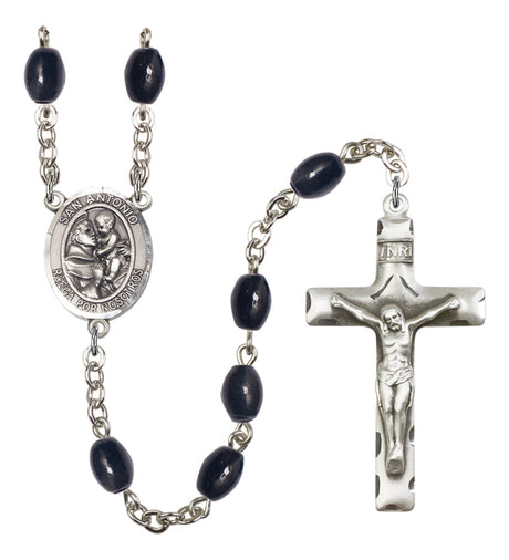 San Antonio Silver Plated Rosary for Men