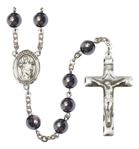 St. Aedan of Ferns Silver Plated Rosary for Men