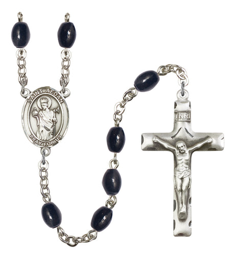 St. Aedan of Ferns Silver Plated Rosary for Men