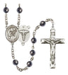 St. Agatha Nurse Silver Plated Rosary for Men