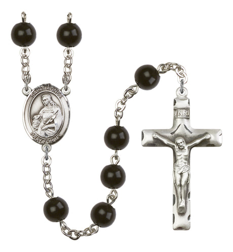 St. Agnes of Rome Silver Plated Rosary for Men