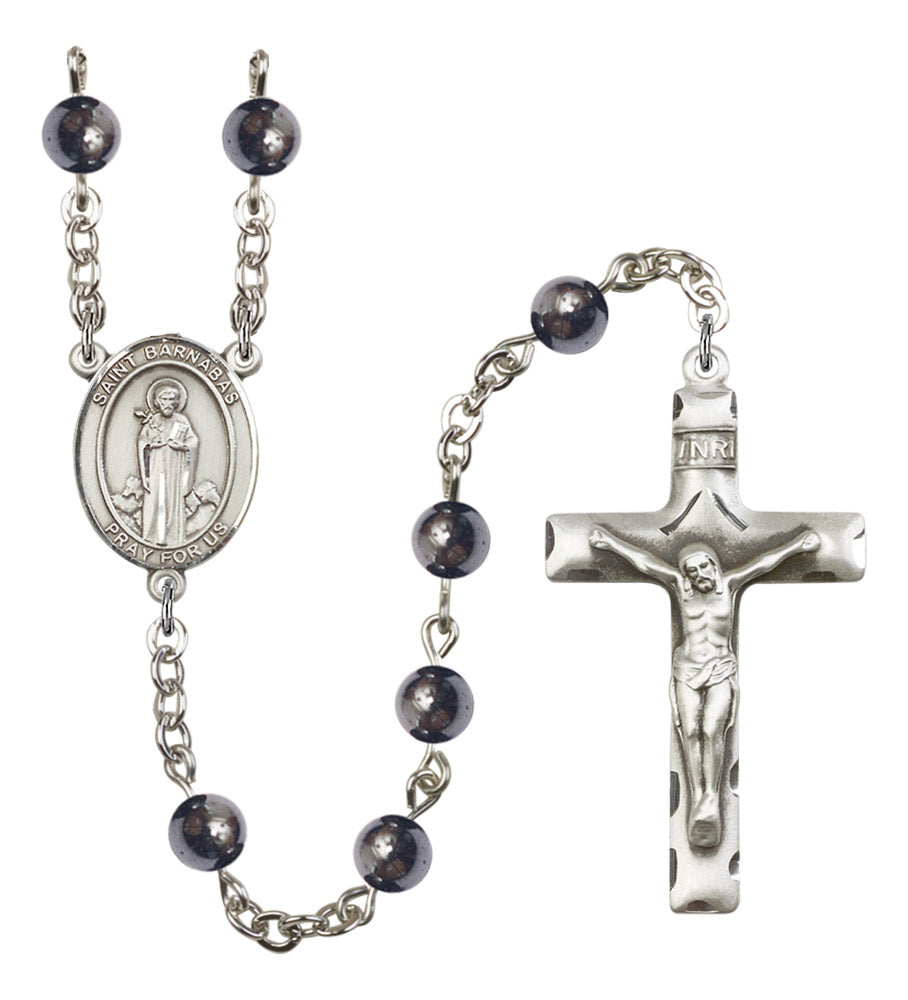 St. Barnabas Silver Plated Rosary for Men