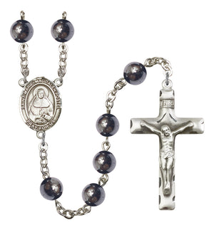 St. Marie Magdalen Postel Silver Plated Rosary for Men