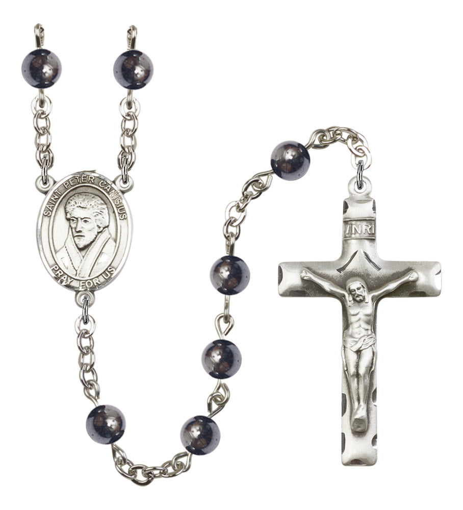 St. Peter Canisius Silver Plated Rosary for Men