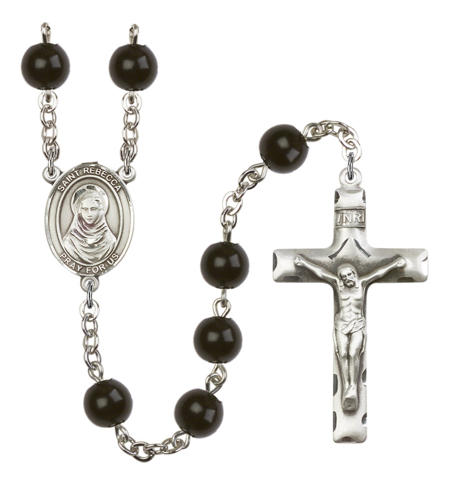 St. Rebecca Silver Plated Rosary for Men